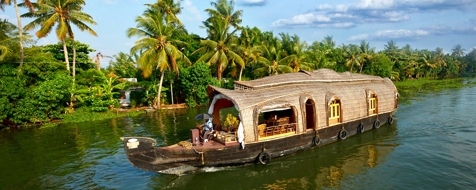 Les backwaters du Kerala. en Inde