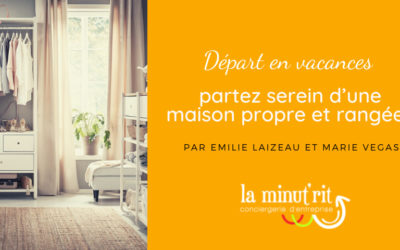Départ en vacances : partez serein d’une maison propre et rangée.