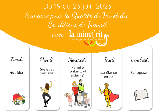 Notre planning pour la semaine de la Qualité de Vie et des Conditions de Travail 2023
